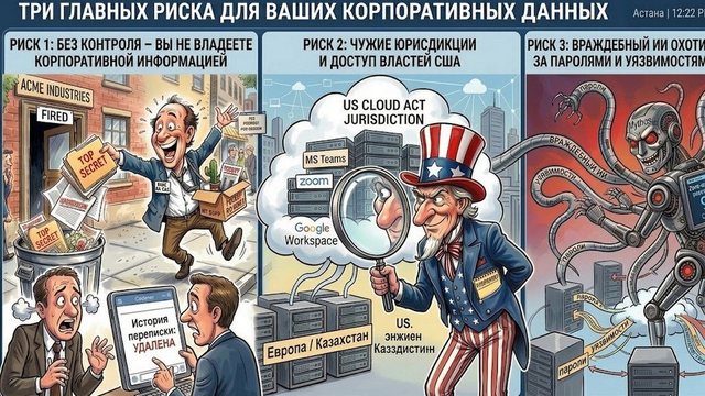 Комикс: корпоративтік деректерге төнетін үш негізгі тәуекел